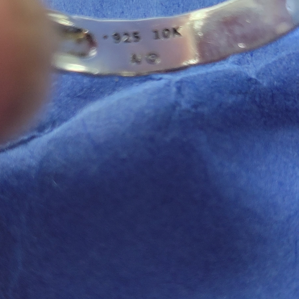 ❤ 925-SILVER AND 10K GOLD RING SIZE 7 - Picture 13 of 15